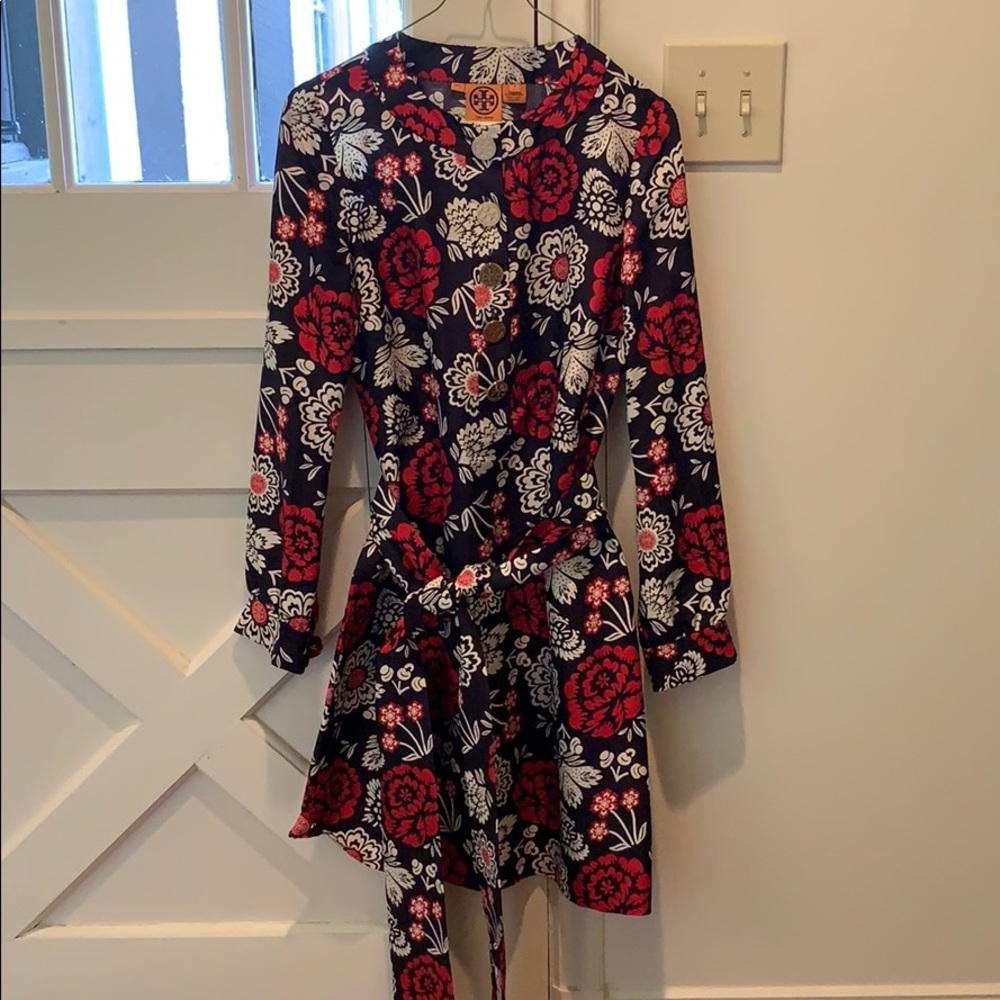 Belted floral dress
